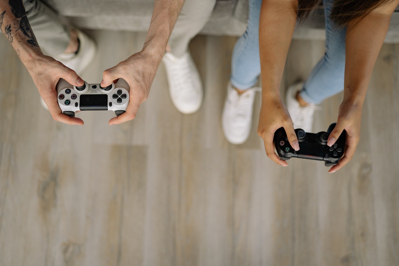 Playing video games